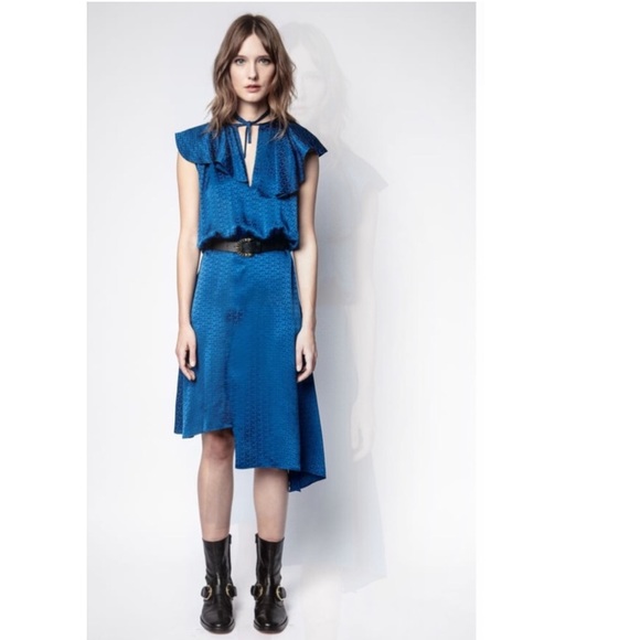 ZADIG & VOLTAIRE Racky Dress in Ocean Blue - Picture 3 of 14